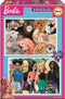 Set van 2 Puzzels Barbie 100 Onderdelen