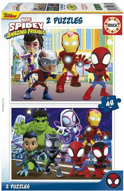 Set van 2 Puzzels Educa Spidey Amazing Friends