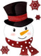 Set van 2 raamstickers kerstmis glitter - Raam sticker - Feestdecoratie - Kerst - Kerstman / Sweeuwpop