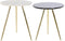 Set van 2 tafels DKD Home Decor Wit Zwart Gouden 46 x 46 x 45 cm