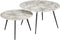 Set van 2 tafels DKD Home Decor Wit Zwart Gouden 46 x 46 x 45 cm