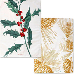 Set van 2 theedoeken Mistletoe | Happy Friday