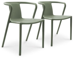 Set van 2 tuinstoelen - CITY GARDEN - DIEGO-FT - Olijf - Stapelbaar