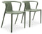 Set van 2 tuinstoelen - CITY GARDEN - DIEGO-FT - Olijf - Stapelbaar