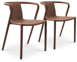 Set van 2 tuinstoelen - CITY GARDEN - DIEGO-FT - Terracotta - Stapelbaar