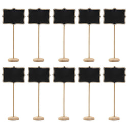 Set van 20 Houten Mini-Krijtborden met Standaards - Perfect voor Feesten en Decoratie