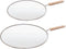 Set van 2x universele RVS spatdeksels/afgietdeksels voor pannen 25 - 28 cm - Koekenpan deksels tegen het spatten