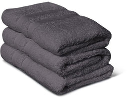 Set van 3 handdoeken - LOVELY HOME - 3 handdoeken 50 x 100 cm - Antracietgrijs