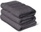 Set van 3 handdoeken - LOVELY HOME - 3 handdoeken 50 x 100 cm - Antracietgrijs