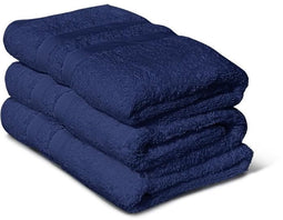 Set van 3 handdoeken - LOVELY HOME - 3 handdoeken 50 x 100 cm - Marineblauw