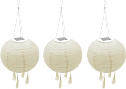 Set van 3 lantaarns op zonne-energie ∅30cm HIMALAYA