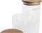 Set van 3 Potjes DKD Home Decor 10,2 x 10,2 x 27,7 cm Natuurlijk Transparant Acacia Letters Borosilicaatglas