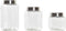 Set van 3 Potjes DKD Home Decor Kristal Roestvrij staal (500 ml) (750 ml) (1L) (3 Onderdelen)