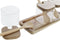 Set van 3 Potjes DKD Home Decor Multicolour Transparant Natuurlijk 150 ml 20,5 x 8 x 1,5 cm