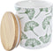 Set van 3 Potjes DKD Home Decor Natuurlijk Wit Groen Bamboe Keramiek Tropisch (3 Onderdelen)