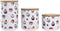 Set van 3 Potjes DKD Home Decor Natuurlijk Wit Multicolour Bamboe Keramiek Cupcake (3 Onderdelen)