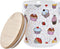 Set van 3 Potjes DKD Home Decor Natuurlijk Wit Multicolour Bamboe Keramiek Cupcake (3 Onderdelen)