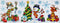 Set van 3 raamstickers kerstmis - Raam decoratie - Kerst - Kerstman - Sneeuwpop - Feestdecoratie