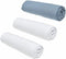 Set van 3 TODAY Essential hoeslakens - 160 x 200 cm - 2 personen - 100% Katoen - Krijt/Denim