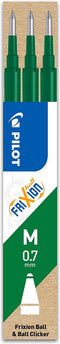 Set van 3 - Vulling FriXion Ball 0.7 - Groen - Medium penpunt