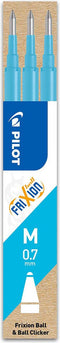 Set van 3 - Vulling FriXion Ball 0.7 - Lichtblauw - Medium penpunt