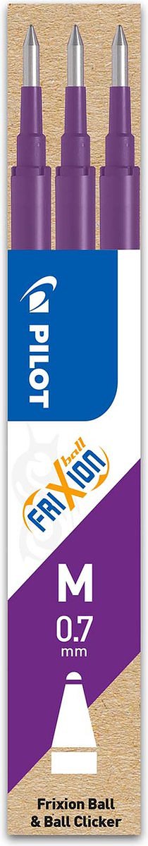 Set van 3 - Vulling FriXion Ball 0.7 - Violet - Medium penpunt