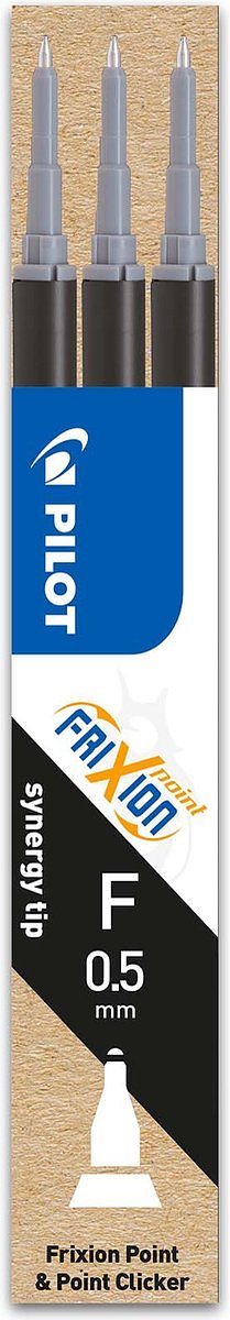 Set van 3 - Vulling FriXion Point - Zwart - Fijne penpunt