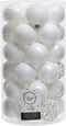 Set van 37 EDM ballen - Kerstsfeer - Wit - 72011