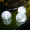 Set van 3x drijvende solar LED decoratie bollen vijver/tuinverlichting - 9 cm - Tuin en vijver decoratieverlichting