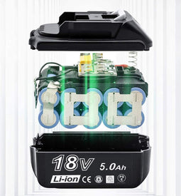 Set van 4 18 V 5.0 Ah Li-ion - Vervangende accu voor Makita BL1850