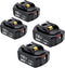 Set van 4 18 V 5.0 Ah Li-ion - Vervangende accu voor Makita BL1850