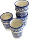 Set van 4 Fes keramiek bekers blauw-wit