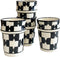 Set van 4 Fes keramiek bekers zwart-wit