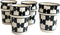 Set van 4 Fes keramiek bekers zwart-wit