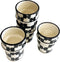 Set van 4 Fes keramiek bekers zwart-wit