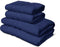 Set van 4 handdoeken - LOVELY HOME - 2 handdoeken 50 x 100 cm + 2 douchehanddoeken 70 x 140 cm - Marineblauw