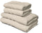 Set van 4 handdoeken - LOVELY HOME - 2 handdoeken 50 x 100 cm + 2 douchehanddoeken 70 x 140 cm - Beige