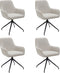 Set van 4 Kick draaistoel Miko - champagne