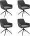 Set van 4 Kick draaistoel Miko - donkergrijs