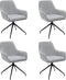 Set van 4 Kick draaistoel Miko - grijs