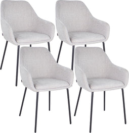 Set van 4 Kick eetkamerstoel Guus - Grijs