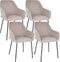 Set van 4 Kick eetkamerstoel Guus - Taupe