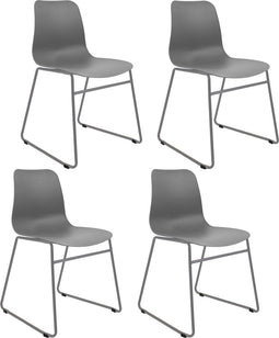 Set van 4 Kick eetkamerstoel Kiki - grijs
