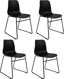 Set van 4 Kick eetkamerstoel Kiki - zwart