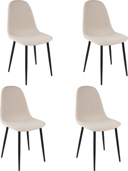 Set van 4 Kick eetkamerstoel Mees - beige
