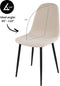 Set van 4 Kick eetkamerstoel Mees - beige