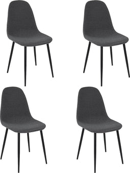 Set van 4 Kick eetkamerstoel Mees - donkergrijs