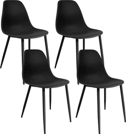 Set van 4 Kick eetkamerstoel Nero - Zwart