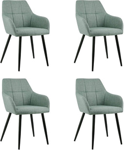 Set van 4 Kick eetkamerstoel Nova - groen