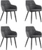 Set van 4 Kick eetkamerstoel Nova - zwart